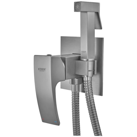 Смеситель для гигиенического душа Koer KB-23007-07 (Цвет графит) (KR5163)