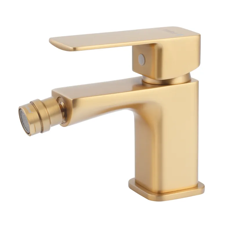 Смеситель гигиенический для биде Haiba KUBUS 002 BRUSHED GOLD (HB9624)