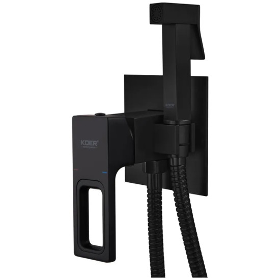 Смеситель для гигиенического душа Koer KB-23009-05 (Цвет черный) (KR3511)