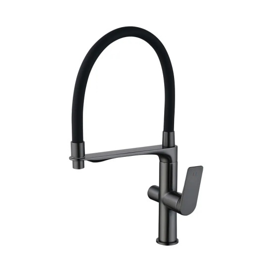 Смеситель для кухни Mixxus Premium DERBY 021 GRAPHITE REFL.BLACK с выходом для питьевой воды