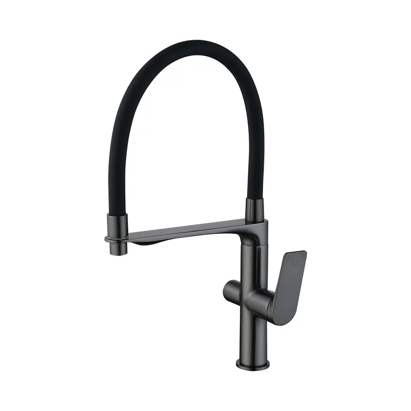 Смеситель для кухни Mixxus Premium DERBY 021 GRAPHITE REFL.BLACK с выходом для питьевой воды