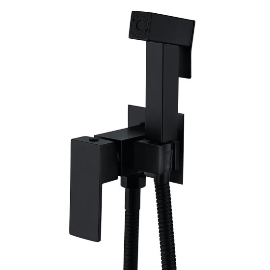 Смеситель для гигиенического душа Zerix KUB-333 Black из нерж.стали SUS304 (ZX4859)