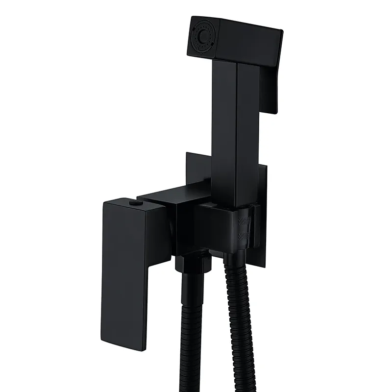Смеситель для гигиенического душа Zerix KUB-333 Black из нерж.стали SUS304 (ZX4859)