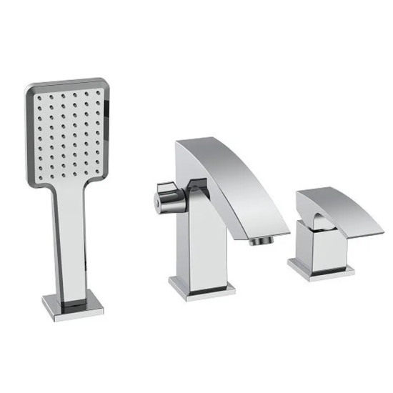 Смеситель на борт ванны Koer KB-43007-01 на 3 отверстия (Цвет хром) (KR3452)
