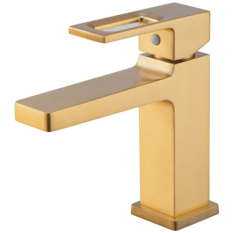 Смеситель для умывальника Haiba KANT 001 BRUSHED GOLD (HB9605)