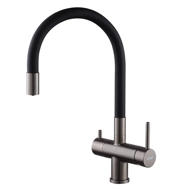 Смеситель для кухни Koer KB-72002-07 с выходом для питьевой воды (KR5003)