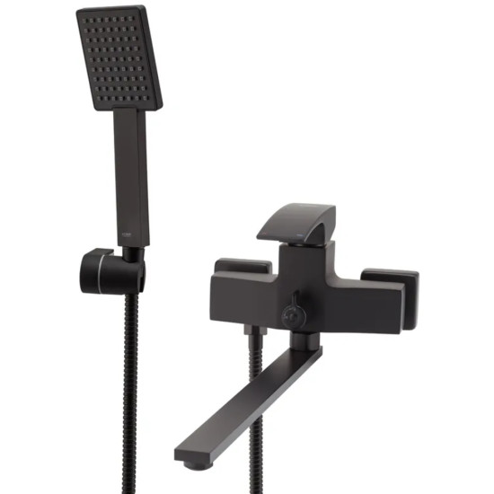 Смеситель для ванны с длинным изливом Koer KB-42007-05 (Цвет черный) (KR3457)