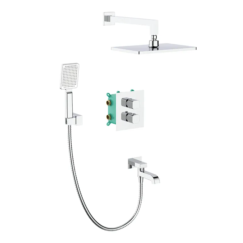 Встраиваемая душевая система с термостатом Koer KB-67011-01 (Цвет хром) (KR4726)