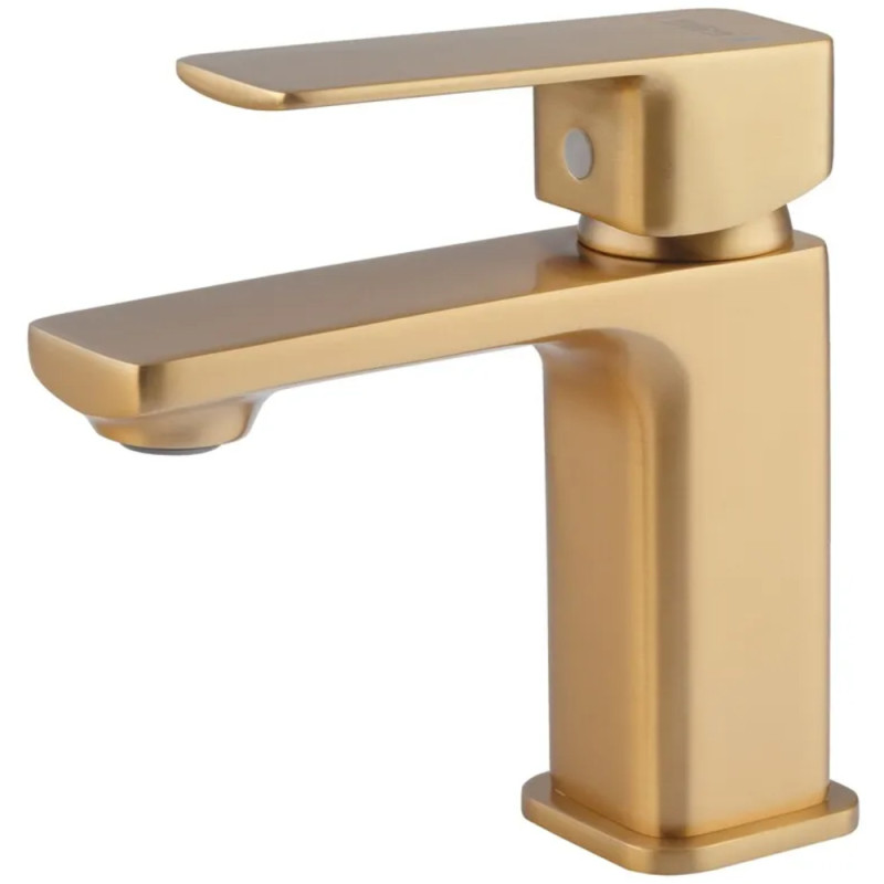 Змішувач для умивальника Haiba Kubus 001 BRUSHED GOLD (HB9622)