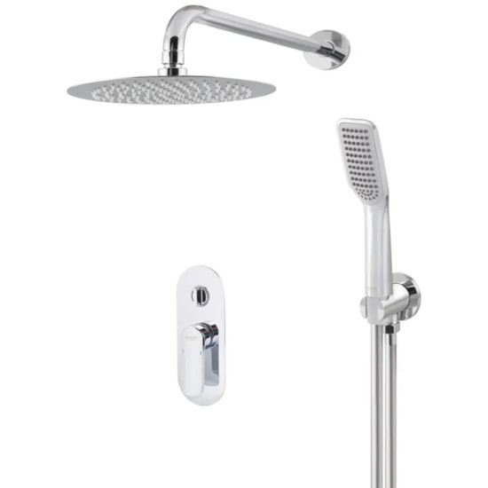 Душова система вбудована KOER KB-62028-01, 2 функції (Колір хром) (KR6008)