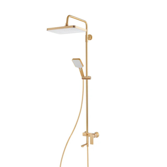 Душова колона із змішувачем Haiba KUBUS 009-J BRUSHED GOLD (HB9627)