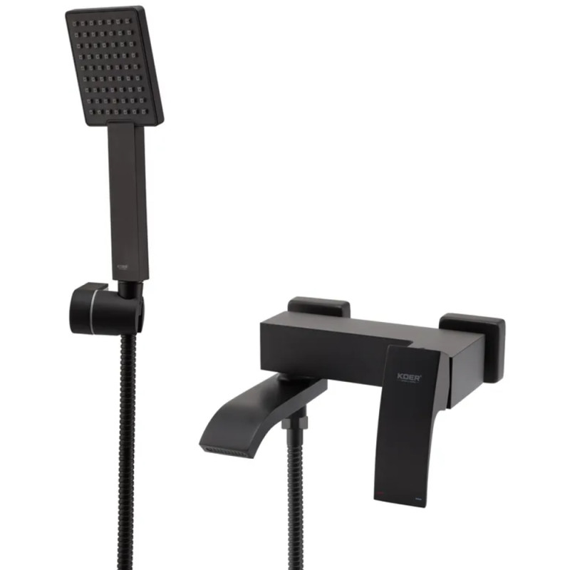 Смеситель для ванны с коротким изливом Koer KB-41007-05 (Цвет черный) (KR3455)