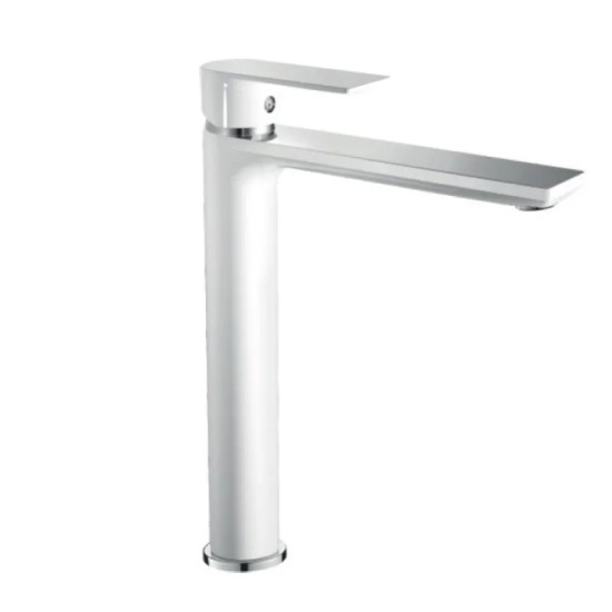 Смеситель для умывальника HAIBA ALEX 001 HIGH WHITE-CHROME (HB9564)