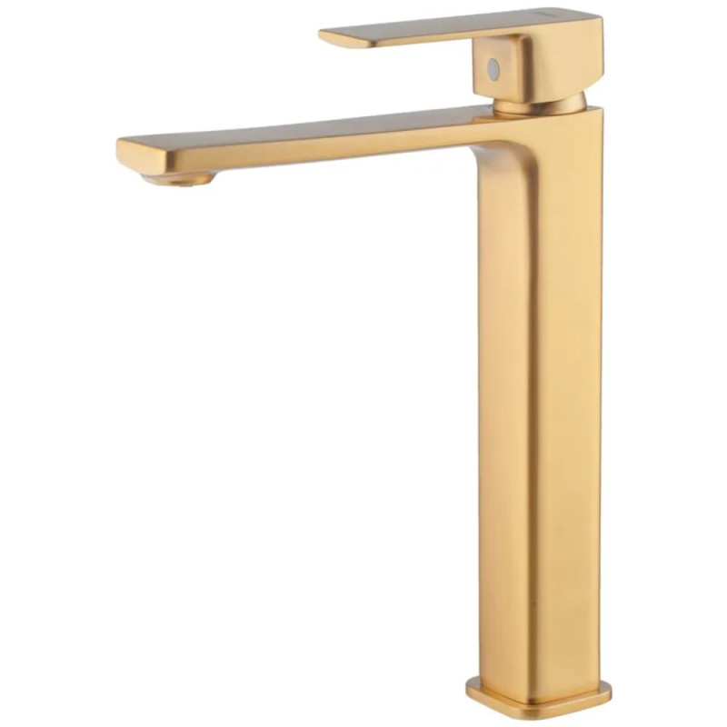 Змішувач для умивальника Haiba KUBUS 001 (HIGH) BRUSHED GOLD (HB9623)