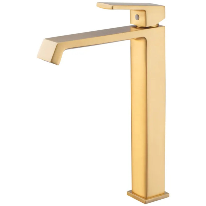 Змішувач для умивальника Haiba GAUDI 001 (HIGH) BRUSHED GOLD (HB9597)