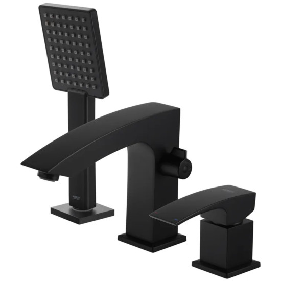 Смеситель на борт ванны Koer KB-43007-05 на 3 отверстия (Цвет черный) (KR3453)