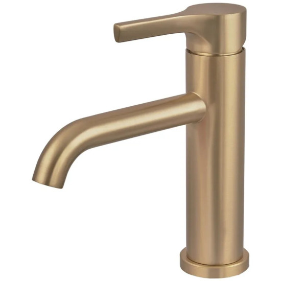 Змішувач для умивальника ZERIX REX-001-B BRUSHED GOLD з нерж. сталі (Колір матове золото) (ZX6116)