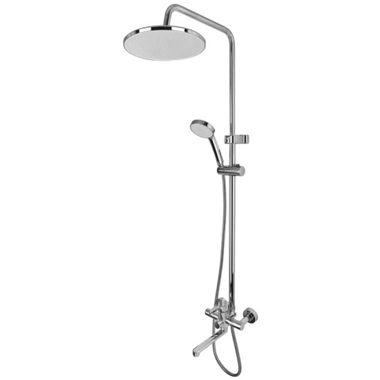 Душова колона із змішувачем ZERIX REX-009-J CHROME із нерж. сталі (Колір хром) (ZX6124)