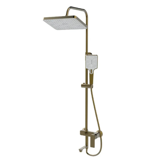 Душевая колонна со смесителем Haiba KUBUS 009-J BRUSHED GOLD (HB9627)
