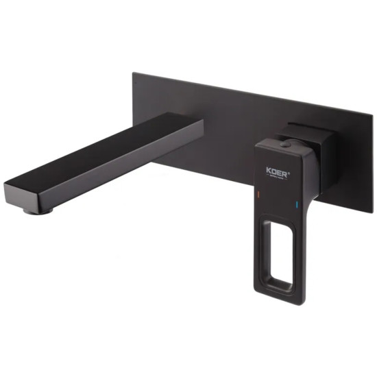 Смеситель для умывальника встраиваемый KOER KB-16009-05 (Цвет черный) (KR5980)