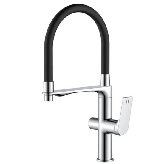 Смеситель для кухни Mixxus Premium DERBY 021 REFL.BLACK с выходом для питьевой воды  (MI6600)