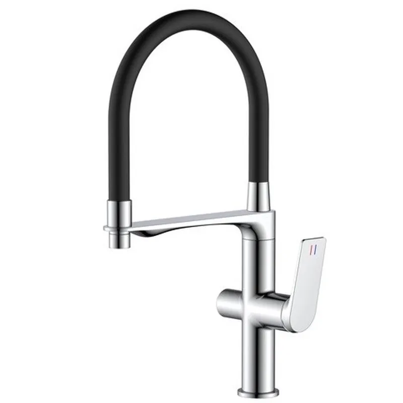 Смеситель для кухни Mixxus Premium DERBY 021 REFL.BLACK с выходом для питьевой воды  (MI6600)
