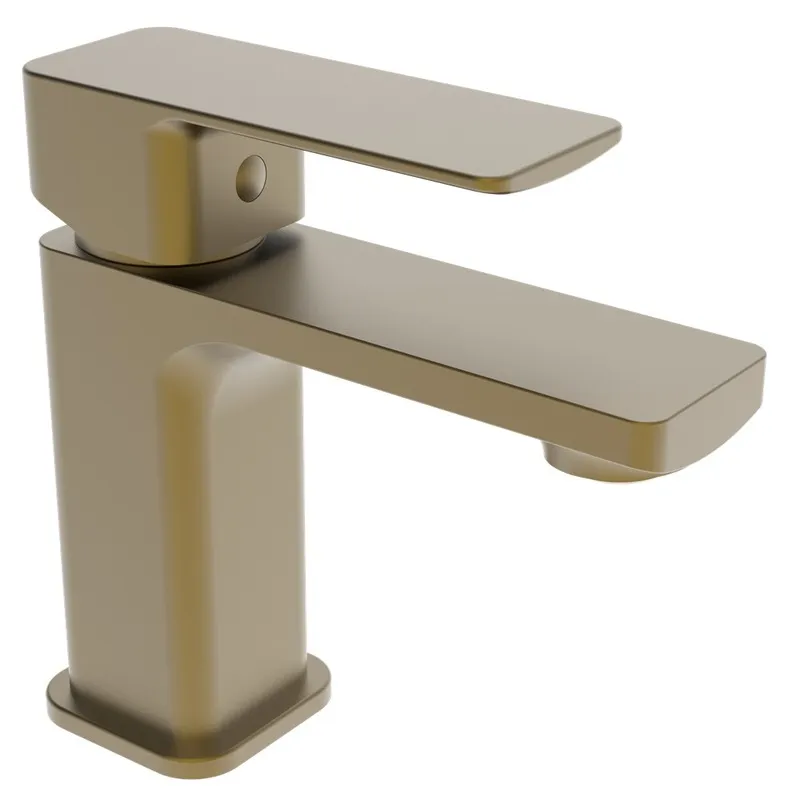 Смеситель для умывальника Haiba Kubus 001 BRUSHED GOLD (HB9622)