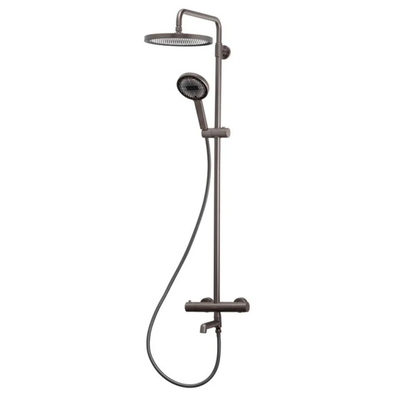 Душевая колонна с термостатическим смесителем Koer KB-57029-07 3 функции, цвет графит (KR5498)