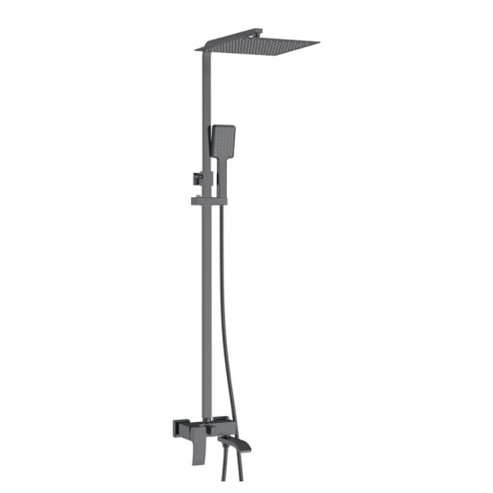 Душевая колонна со смесителем Koer KB-56007-07, 3 функции (Цвет графит) (KR5160)