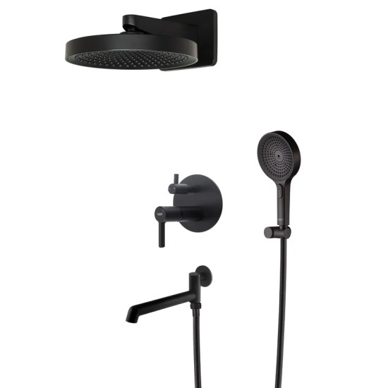 Встраиваемая душевая система Koer KB-66029-05 3 функции Цвет черный (KR5492)