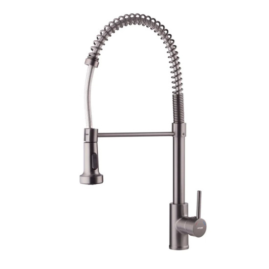 Смеситель для кухни с изливом пружина Mixxus Premium SPRING 017 GRAPHITE (MI6952)