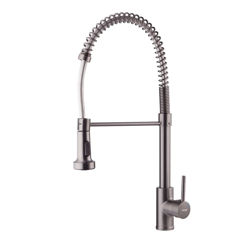 Смеситель для кухни с изливом пружина Mixxus Premium SPRING 017 GRAPHITE (MI6952)