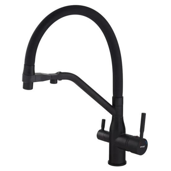Смеситель для кухни Mixxus Premium Gravity 021 BLACK REFL.BLACK (MI6978)