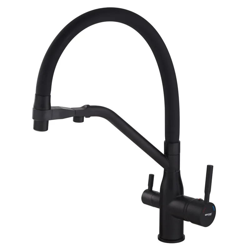 Смеситель для кухни Mixxus Premium Gravity 021 BLACK REFL.BLACK (MI6978)