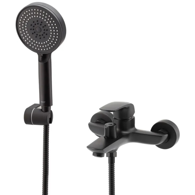 Змішувач для ванни з коротким зливом Koer KB-40008-05 (Колір чорний) (KR3473)