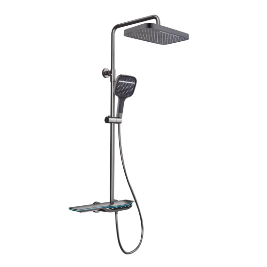 Душевая колонна с термостатическим смесителем Mixxus Premium SPACE-009-J Graphite, 3 режима (MI6542)