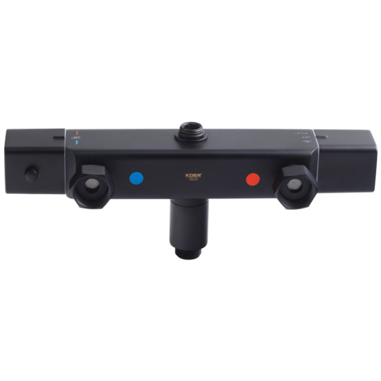 Душевая колонна с термостатическим смесителем Koer KB-57038-05 3 функции (Цвет черный) (KR5961)