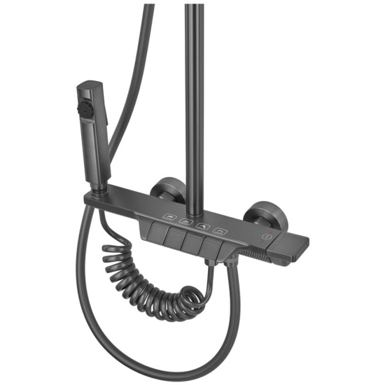 Душова колона із змішувачем MIXXUS PREMIUM TERRA 029-J GRAPHITE (колір графіт) (MI8386)