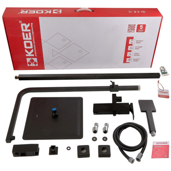 Душевая колонна со смесителем Koer KB-56010-05 (Цвет черный) (KR3495)