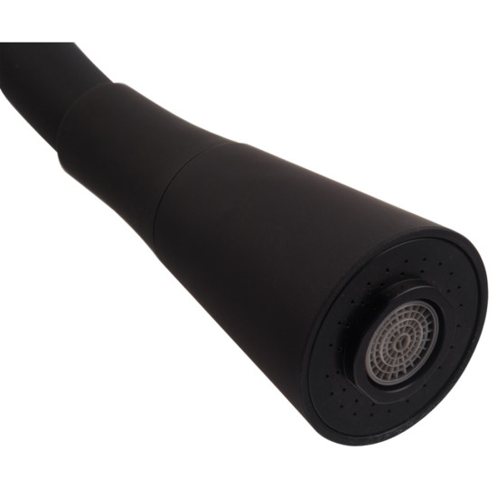 Змішувач для кухні з нерж. сталі SUS304 MIXXUS SEO-011-T GRAPHITE REFL.BLACK (Колір графіт + силік. вилив чорний) (MI8434)