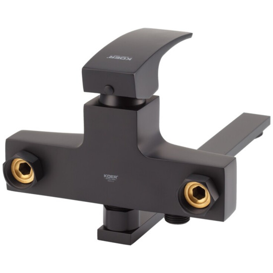 Смеситель для ванны с длинным изливом Koer KB-42007-05 (Цвет черный) (KR3457)