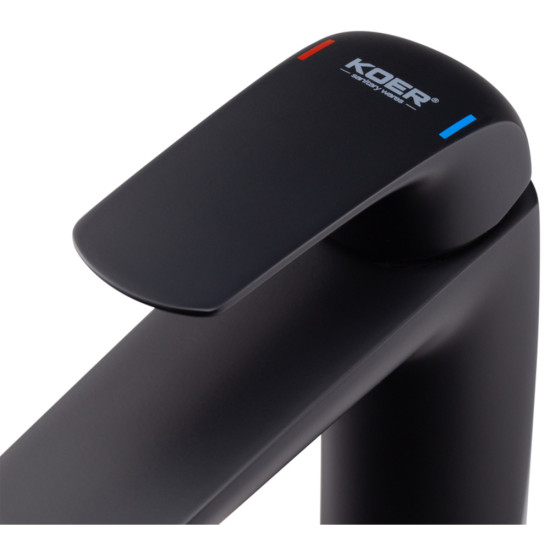 Смеситель для умывальника Koer KB-10008-05 (Цвет черный) (KR3471)