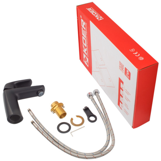 Смеситель для умывальника Koer KB-10008-05 (Цвет черный) (KR3471)