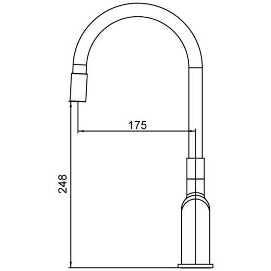 Смеситель для кухни Koer KB-70029-12 (Цвет матовое золото+сил.излив белый) (KR5958)