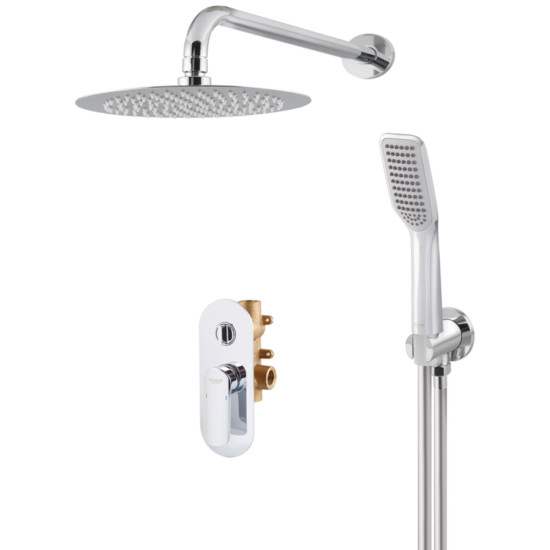 Душова система вбудована KOER KB-62028-01, 2 функції (Колір хром) (KR6008)