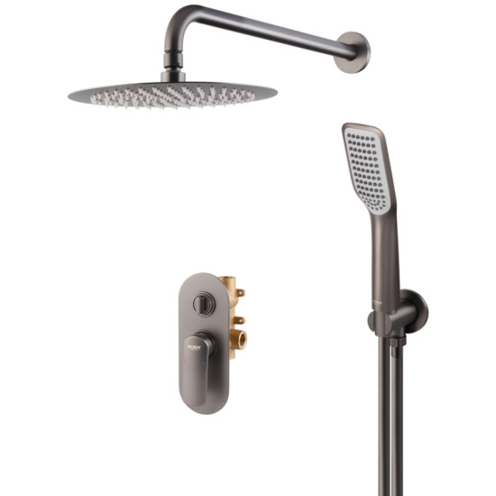 Душова система вбудована KOER KB-62028-07, 2 функції (Колір графіт) (KR6011)