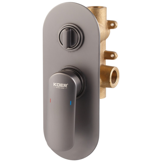 Душова система вбудована KOER KB-62028-07, 2 функції (Колір графіт) (KR6011)