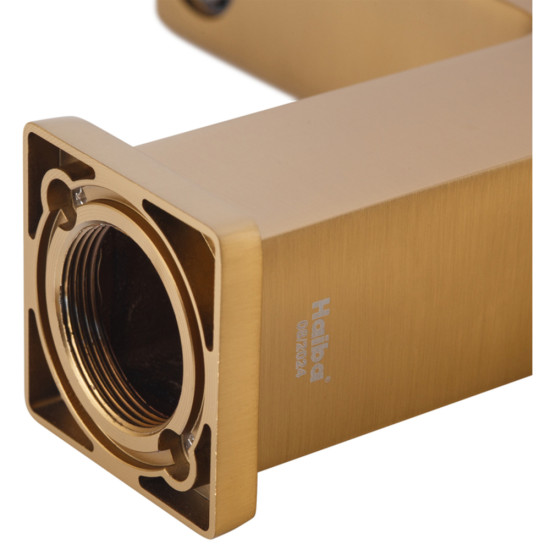 Змішувач для умивальника Haiba KANT 001 BRUSHED GOLD (HB9605)