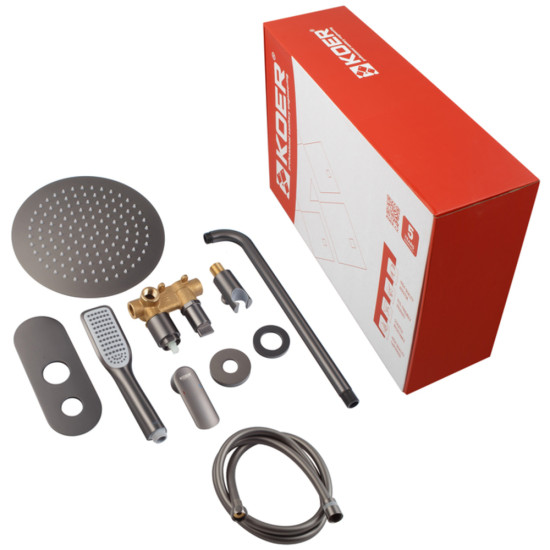 Душова система вбудована KOER KB-62028-07, 2 функції (Колір графіт) (KR6011)
