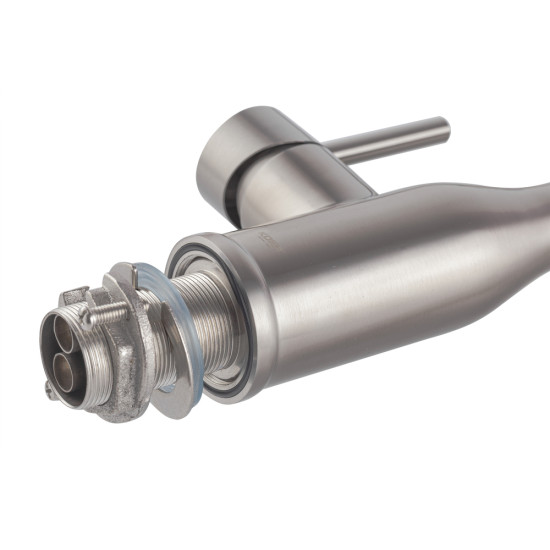 Смеситель для кухни Koer KI-70026-02 с черным силиконовым изливом (KR5209)